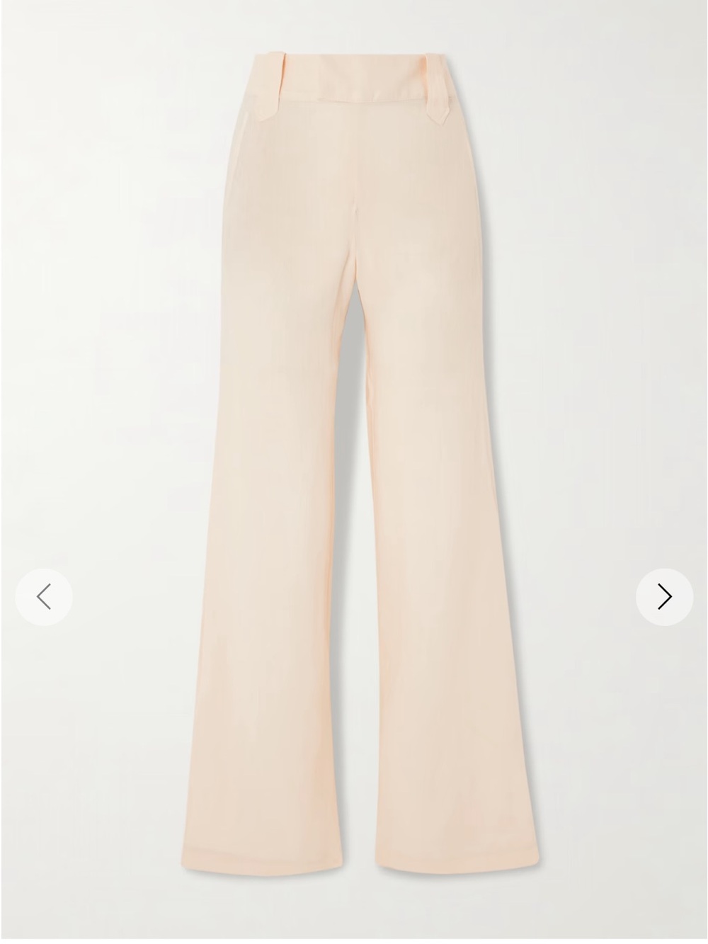 JOHANNA ORTIZ Passage Poise organic linen wide-leg pants size 10 Ecru